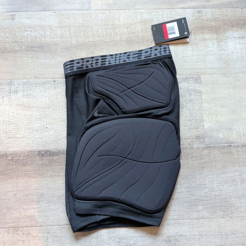 Nike Pro HyperStrong Padded Compression Shorts Black Women's Size L NWT